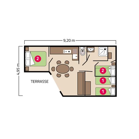 CHALET 6 personas - Grand Large 6 personas