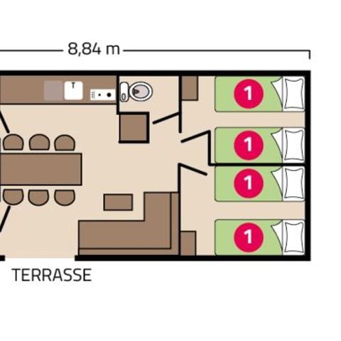 MOBILHOME 6 personas - Clim Eco Familia 6 personas