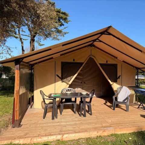 Tente en toile et en bois 4 personnes - Tente Super Lodge | Comfort | 2 Ch. | 4 Pers. | Sans SDB
