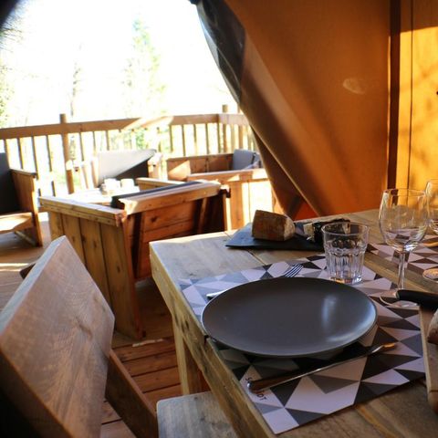 Tent 4 personen - LODGE SAFARI met SPA