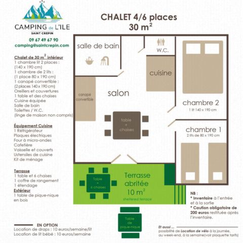 CHALET 6 people - 2bed 4/6 pers