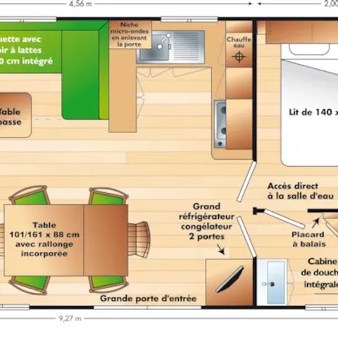 Mobile home 8 persons - TOURTERELLE