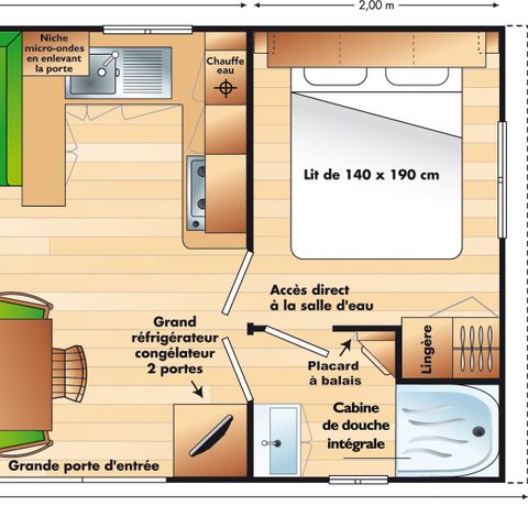 Mobile home 8 persons - TOURTERELLE