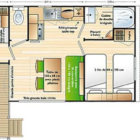 MOBILHOME 6 personas - ALOUETTE