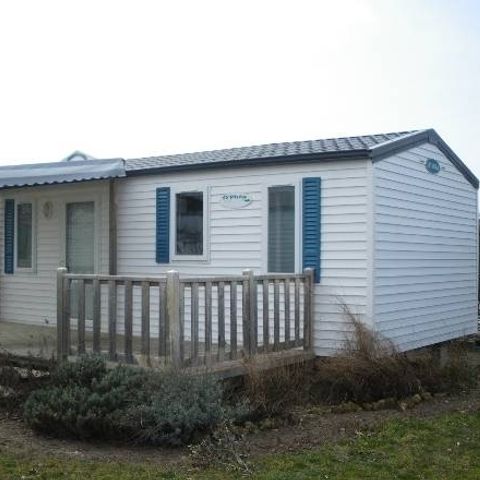 Stacaravan 6 personen - Stacaravan Goéland 28m² met Tv + Overdekt terras