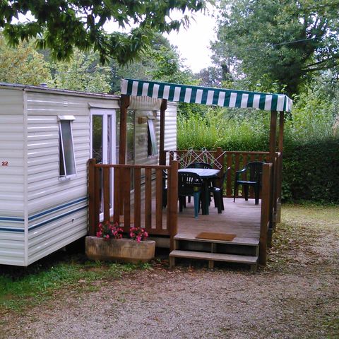 Mobilheim 4 Personen - Fauvette 26m², 2 Erwachsene + 2 Kinder , Überdachte Terrasse