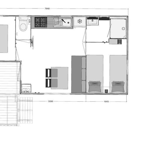 BUNGALOW 4 personnes - MALAGA DUO GRAND CONFORT