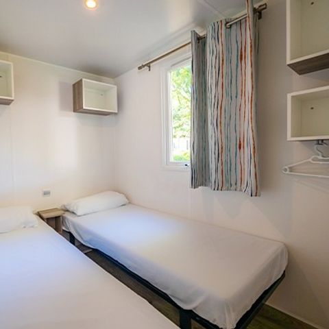 Mobilheim 6 Personen - Comfort XL | 3 Zi. | 6 Pers. | Erhöhte Terrasse | Klima.