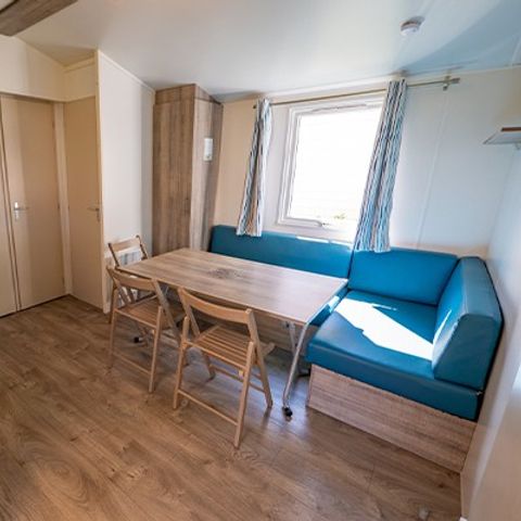 Mobilheim 6 Personen - Comfort XL | 3 Zi. | 6 Pers. | Erhöhte Terrasse | Klima.