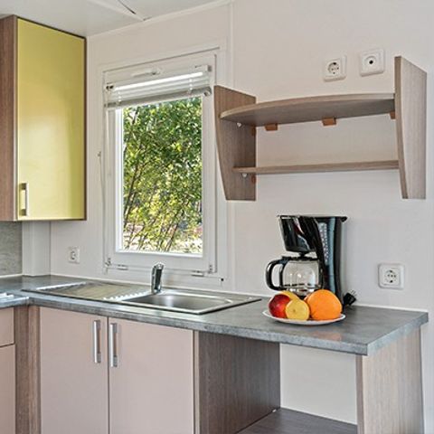 Mobilheim 6 Personen - Classic | 3 Schlafz. | 6 Pers. | Nicht überdachte Hochterrasse