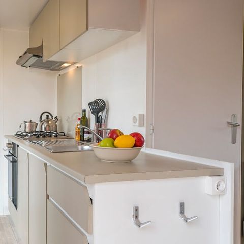 Mobilheim 6 Personen - Premium | 3 Zi. | 6 Pers. | Erhöhte Terrasse