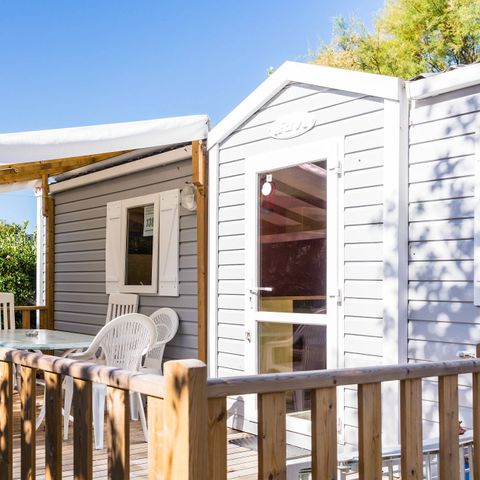 Mobilheim 4 Personen - Classic | 2 Schlafz. | 4 Pers. | Erhöhte Terrasse