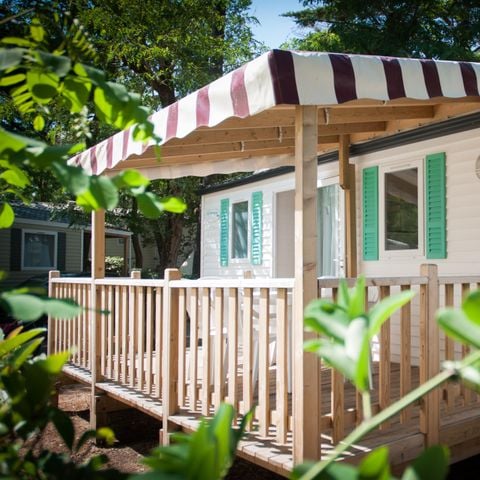 MOBILHOME 6 personnes - ECO Mobil home 3ch. MAGDALENA (+ de 10 ans) 29m² + Terrasse semi-couverte 6 pers