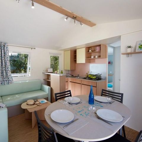 Mobilheim 8 Personen - CONFORT Mobilheim 3 Schlafz. EMBRUNS (2017) 30m² + halb überdachte Terrasse 6/8 Pers.