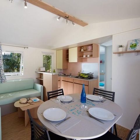 Mobilheim 8 personen - CONFORT Mobilheim 3 Schlafz. EMBRUNS (2017) 30m² + halb überdachte Terrasse 6/8 Pers.