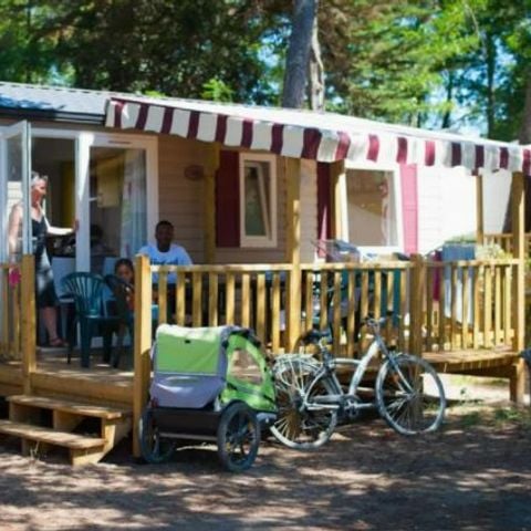 Mobilhome 6 personnes - ECO Mobil home 3ch. MAGDALENA (+ 10 ans) 29m² + Terrasse semi-couverte [durée spéciale dd] 6 pers