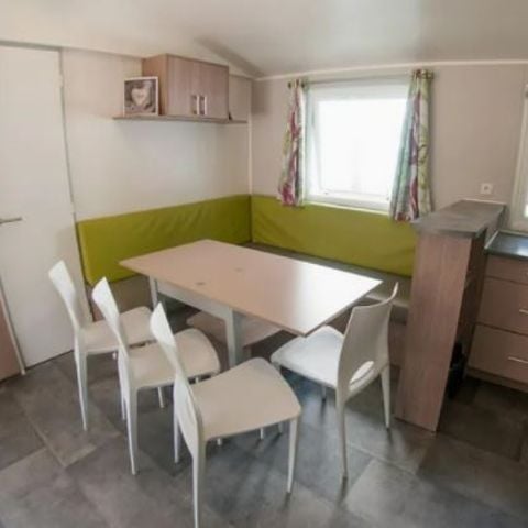 Mobile home 6 persons - ECO Mobil home 3ch. MAGDALENA (+ 10 years) 29m² + Semi-covered terrace [special period dd] 6 pers.
