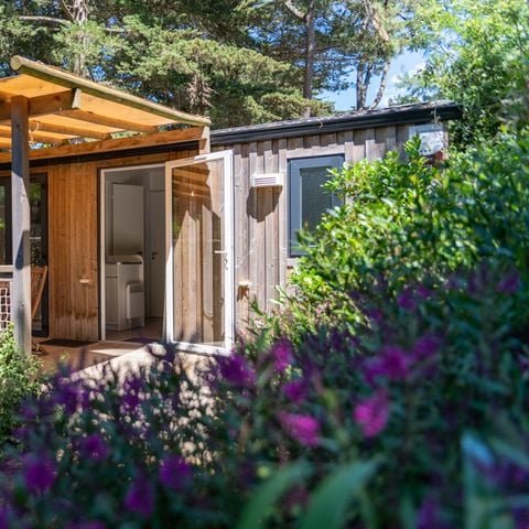 Stacaravan 3 personen - COMFORT Stacaravan 1bed. VANILLA (2016) 22m² + Half overdekt terras 2/3 pers.