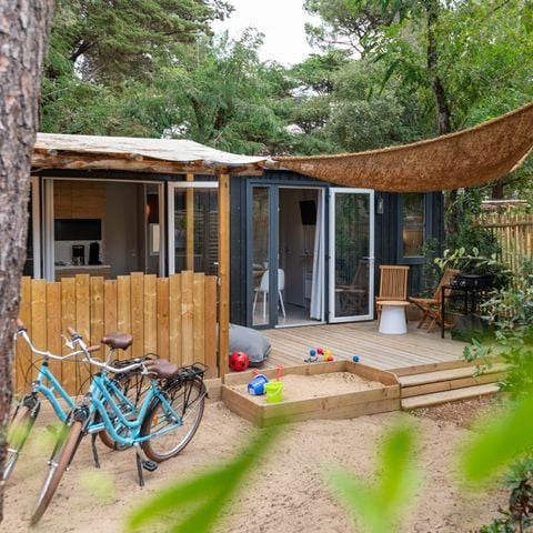 Stacaravan 4 personen - PREMIUM Stacaravan 2bed. GALET (2023) 31m² + Halfoverdekt terras 4 pers.