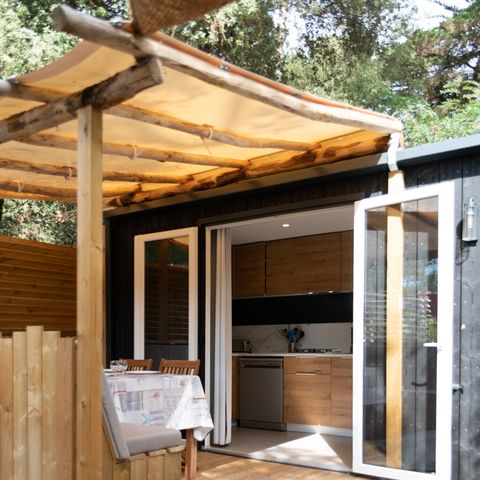 BUNGALOW 4 personnes - PREMIUM Mobil home 2ch. GALET (2023) 31m² + Terrasse semi-couverte 4 pers