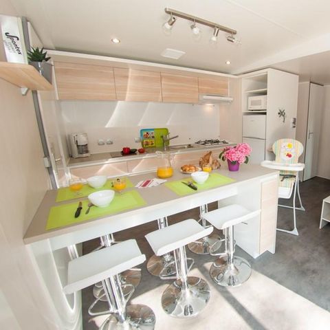 BUNGALOW 8 personnes - CONFORT Mobil home 3ch. ECUMES (2016) 31m² + Terrasse semi couverte 6/8 pers