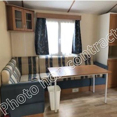 Stacaravan 4 personen - ECO Stacaravan 2 slaapkamers CELENIA (ouder dan 10 jaar) 25m² + Half overdekt terras 4 pers.