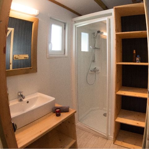 Mobilhome 3 personnes - CONFORT GLORIA (2014) 24² + Terrasse semi-couverte
