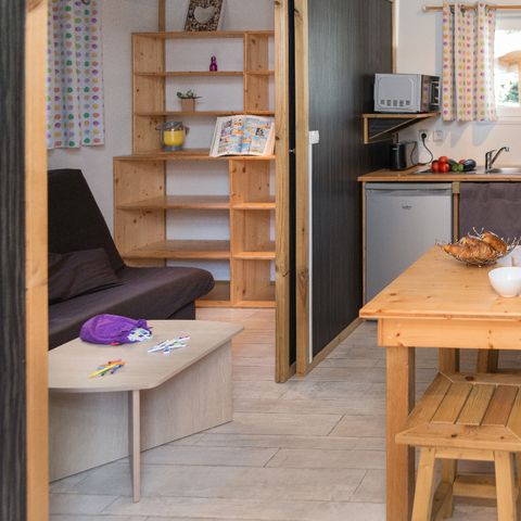 Mobilhome 3 personas - CONFORT GLORIA (2014) 24² + Terraza semicubierta