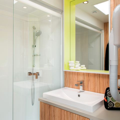 Mobilhome 4 personnes - PREMIUM Mobil home 2ch. DUNES (2015) 40m² + Terrasse semi-couverte
