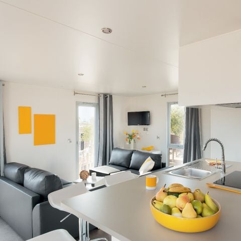 Mobile home 4 persons - PREMIUM Mobile home 2bed. DUNES (2015) 40m² + Semi-covered terrace