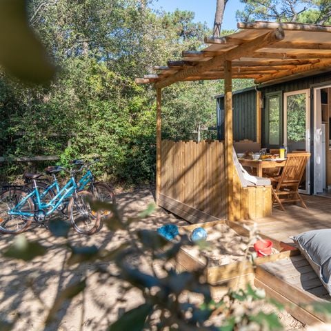 Mobilhome 6 personnes - PREMIUM Mobil home 3ch. OCEAN (2023) 40m² + Terrasse semi-couverte [durée spéciale dd]