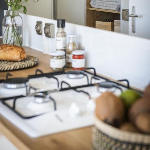 Stacaravan 5 personen - PREMIUM Stacaravan 2bed. OYAT (2019) 40m² + Halfoverdekt terras