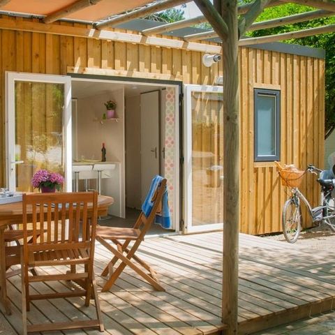 BUNGALOW 6 personnes - CONFORT Mobil home 2ch. CALYPSO (2016) 28m² + terrasse semi-couverte [durée spéciale ms] 4/6 pers