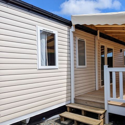 Stacaravan 6 personen - Titania met 3 slaapkamers en overdekt terras