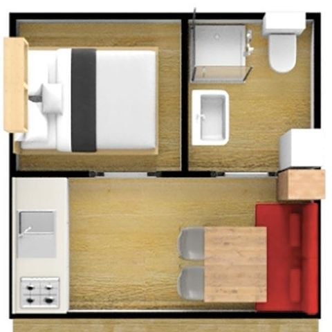 Chalet 2 personen - Chalet 1 slaapkamer