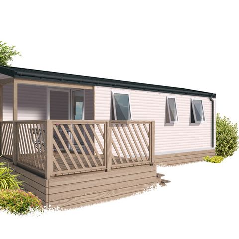 Stacaravan 6 personen - Loggia met 3 slaapkamers en overdekt terras