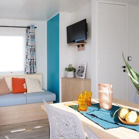 BUNGALOW 12 personnes - Mobile Home Tropical Lodge Family AVEC JACUZZI- 36.80 m²/MH - 6 Ch/12 pers - TRIBU XXL 12 pers