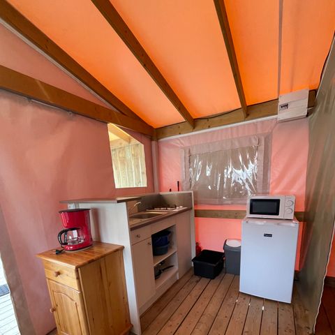 Canvas and wooden tent 5 persons - Sahari Lodge 2bedroom - without bathroom - 19m² 2/5 pers