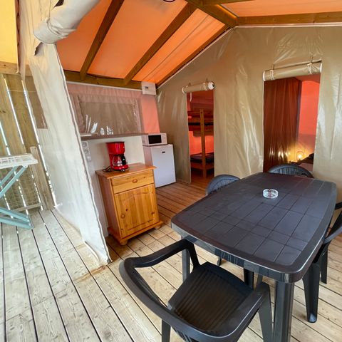 Canvas and wooden tent 5 persons - Sahari Lodge 2bedroom - without bathroom - 19m² 2/5 pers