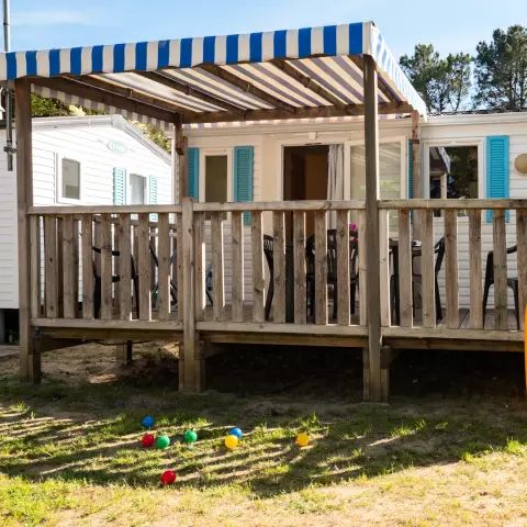 Mobilheim 4 Personen - Retro 3 Zimmer 4 Personen + TV