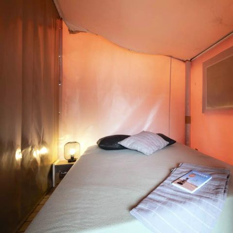 TENTE TOILE ET BOIS 5 personnes - Tente Lodge Sahari 3 Pièces 5 Personnes Sans Sanitaire