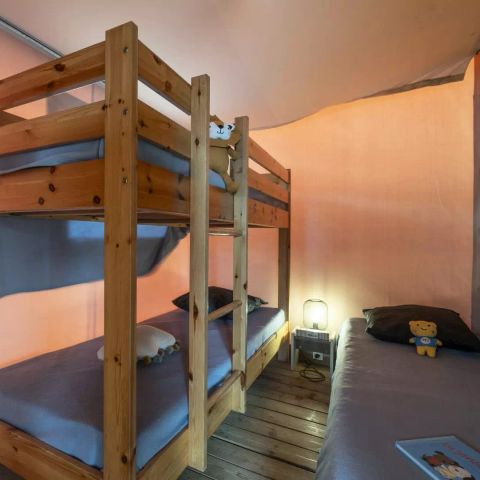 CANVAS AND WOOD TENT 5 people - Sahari Lodge Tent 3 Rooms 5 People Without Sanitary Facilities