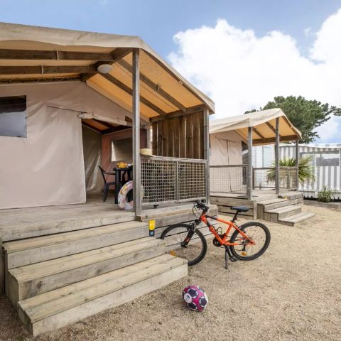 Canvas and wooden tent 5 persons - Sahari Lodge Tent 3 Rooms 5 People Without Sanitary Facilities