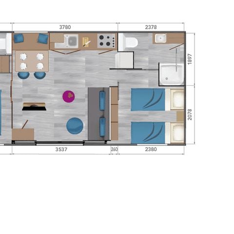 Mobile home 4 persons - MH Premium 2 bedrooms - Taos F4