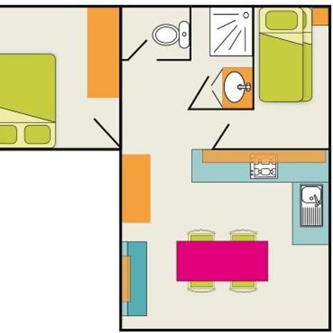GÎTE 6 personnes - Gîte N°2 chambres 41m²