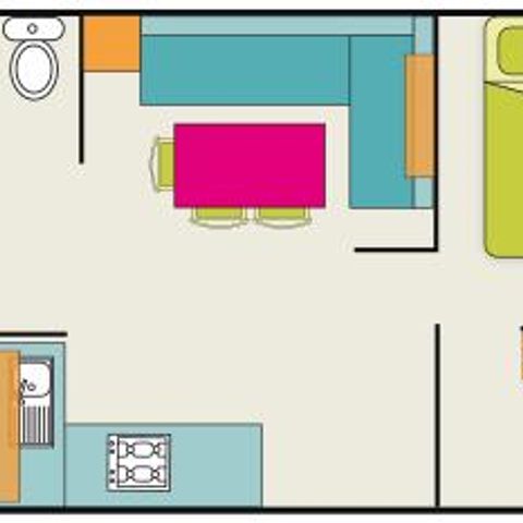 MOBILHOME 6 personas - Eldorado Confort 3 habitaciones 30m² 30m² 30m