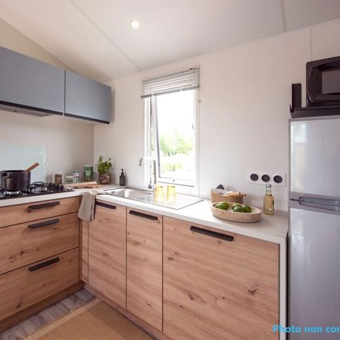 Mobilhome 5 personas - Cabaña Grande Comodidad Terraza Cubierta