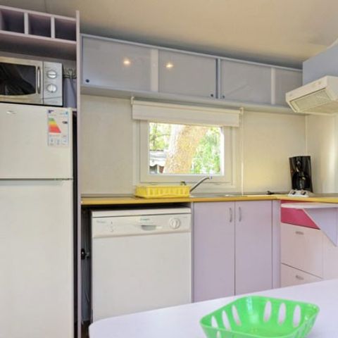 Mobilheim 5 Personen - Classic | 2 Schlafz. | 5 Pers. | Erhöhte Terrasse