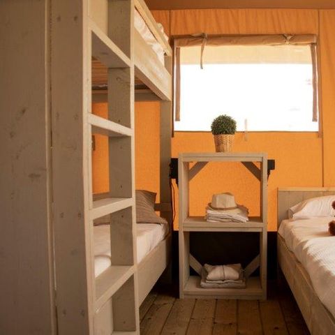 Tent van canvas en hout 5 personen - SAFARI