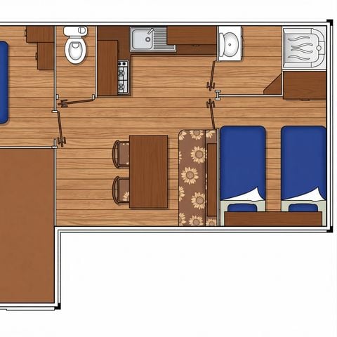 BUNGALOW 6 personnes - 2 chambres - TV